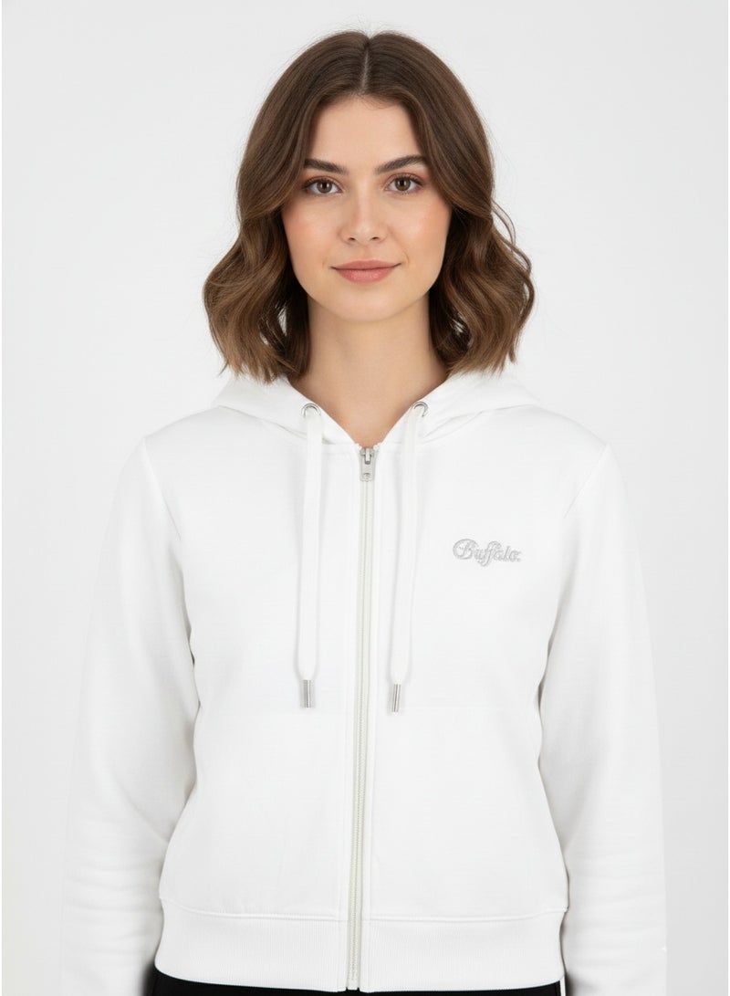 Buffalo Women’s Buffalo Print Zip-Up Hoodie Top – Casual Hooded Sweatshirt for Everyday Wear - Image 1